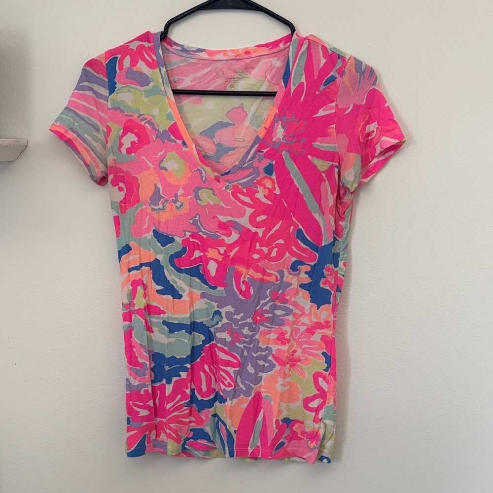 Lilly Pulitzer Floral V-Neck Women’s Top